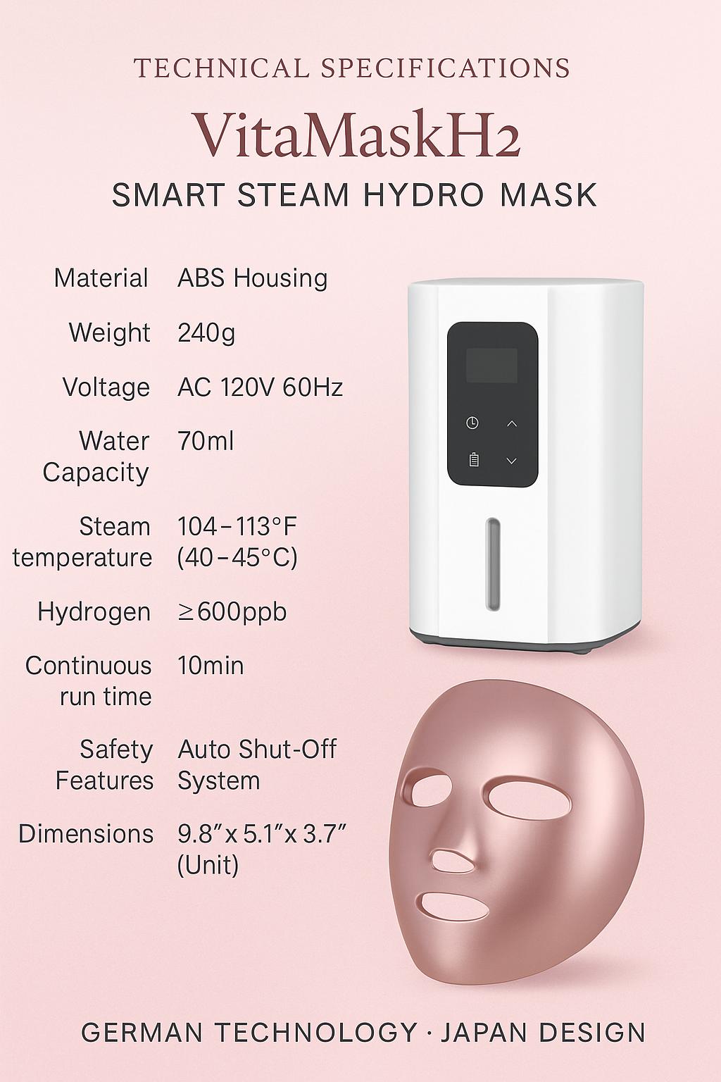 VitaMaskH2 — Smart Steam Hydro Mask | Deep Hydration Facial