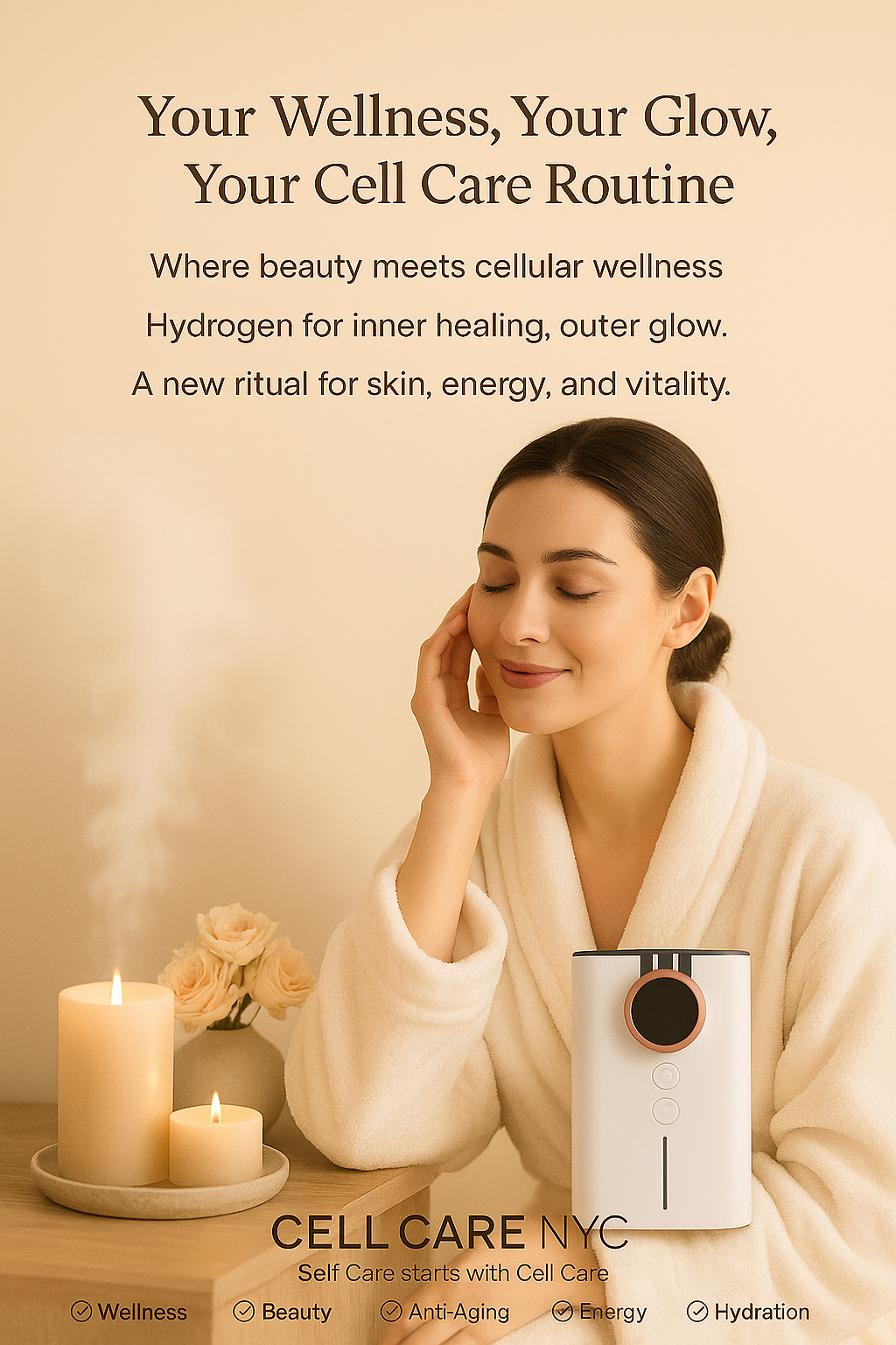 VitaNexusH2 Mini – 900 ml/min High-Purity Hydrogen Therapy Device