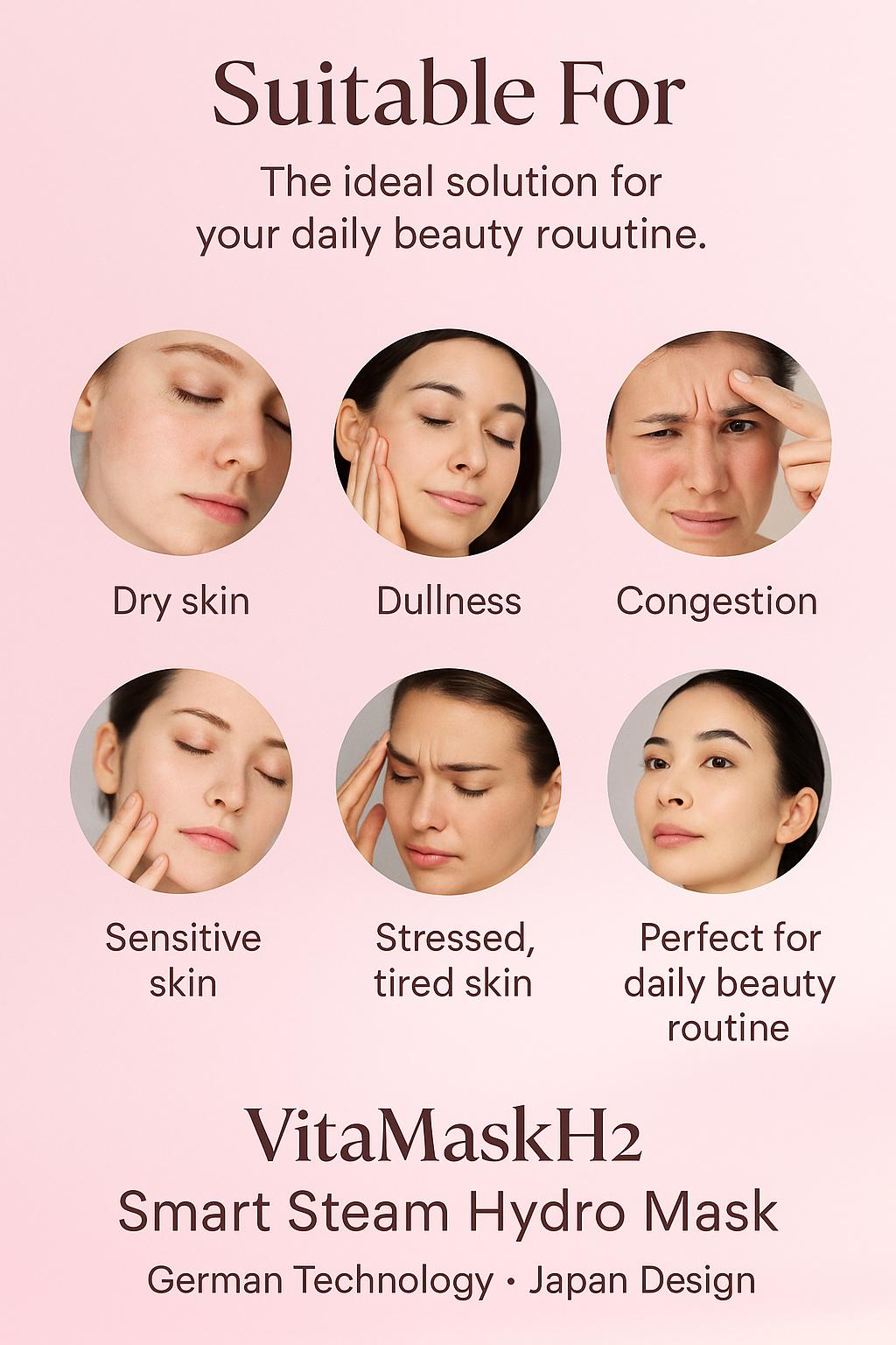 VitaMaskH2 — Smart Steam Hydro Mask | Deep Hydration Facial