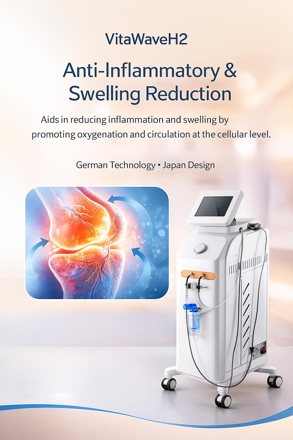 VitaWaveH2 — Dual-Function  Schumann Wave Therapy + Hydrogen Inhalation German Technology · Japan Design
