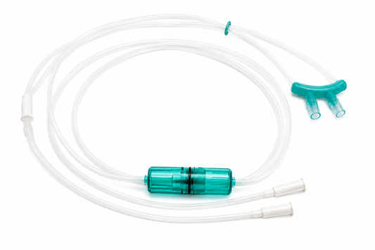 CellCare dual-outlet silicone nasal cannula with inline moisture chamber (Type A)