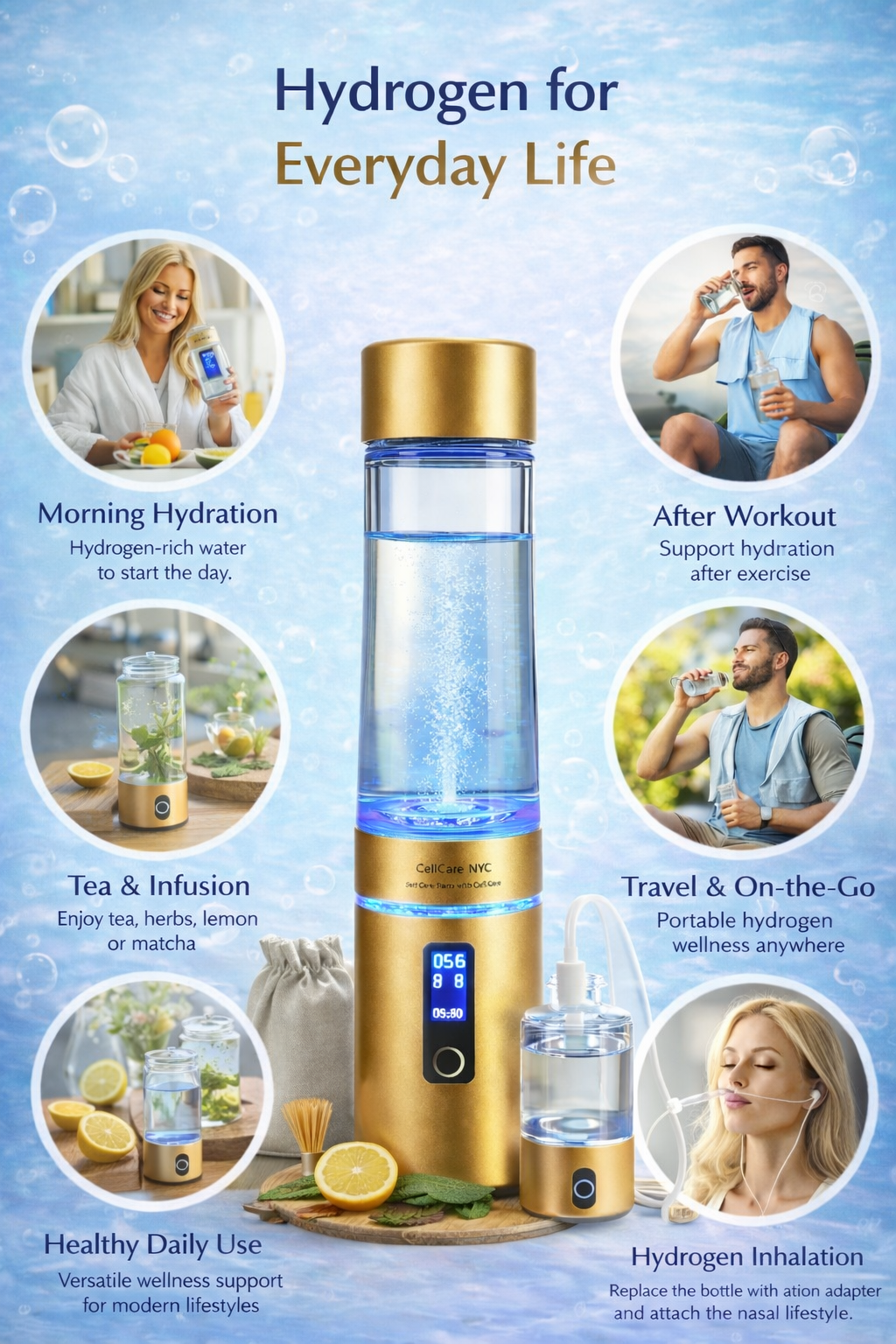 CellCare VitaH2O ToGo Premium – Portable Hydrogen Wellness System