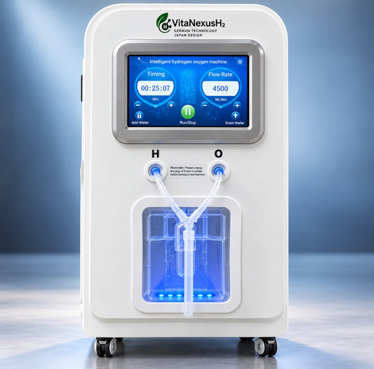 Illustration: VitaNexusH2 hydrogen generator, cream cabinet, front view